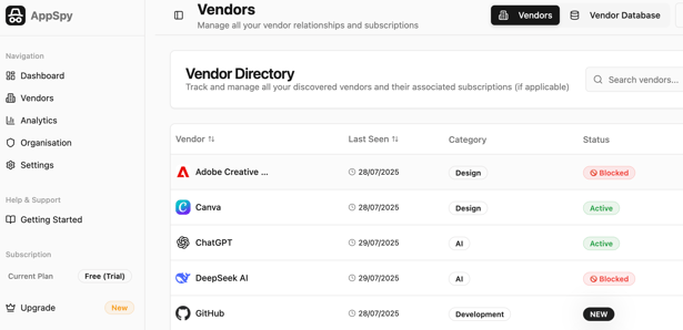 AppSpy - Vendor Directory
